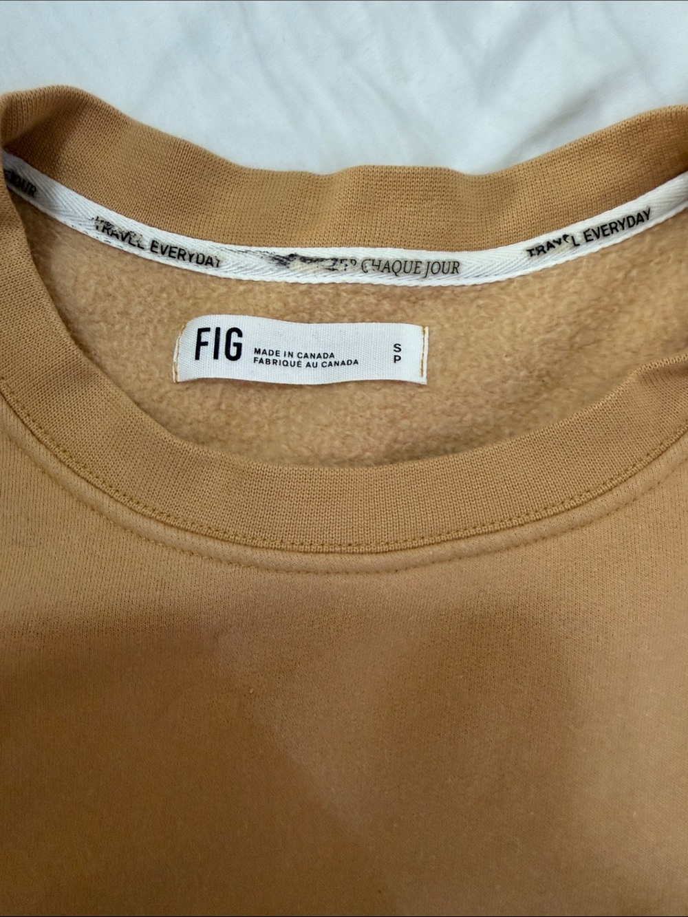 FIGS  Crewneck Sweatshirt in Camel/Nursing scrubs - Picture 3 of 6